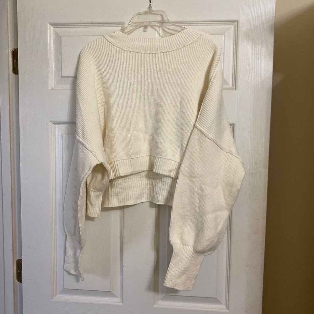 Free People cropped oversized Sweater